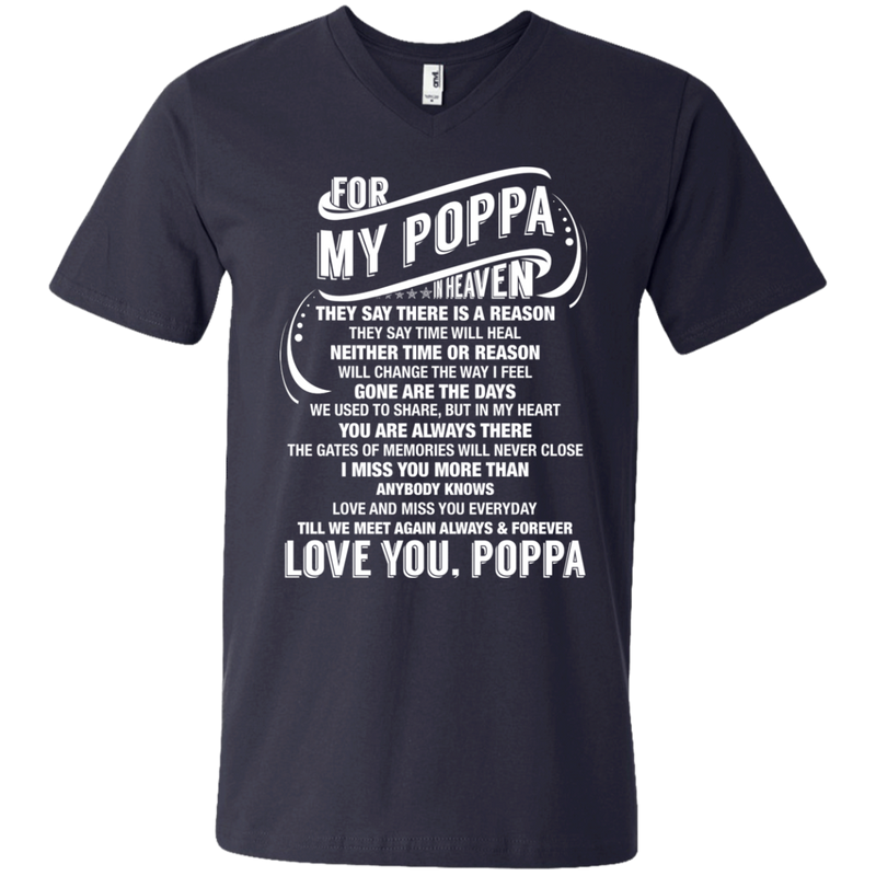 For My Poppa In heaven T-shirts CustomCat