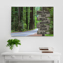 Forest Road Multi Names Premium Canvas Crossroads Personalized Canvas Wall Art - Family Street Sign Family Name Art Canvas For Home Decor Custom Canvas Family - CANLA75 - CustomCat
