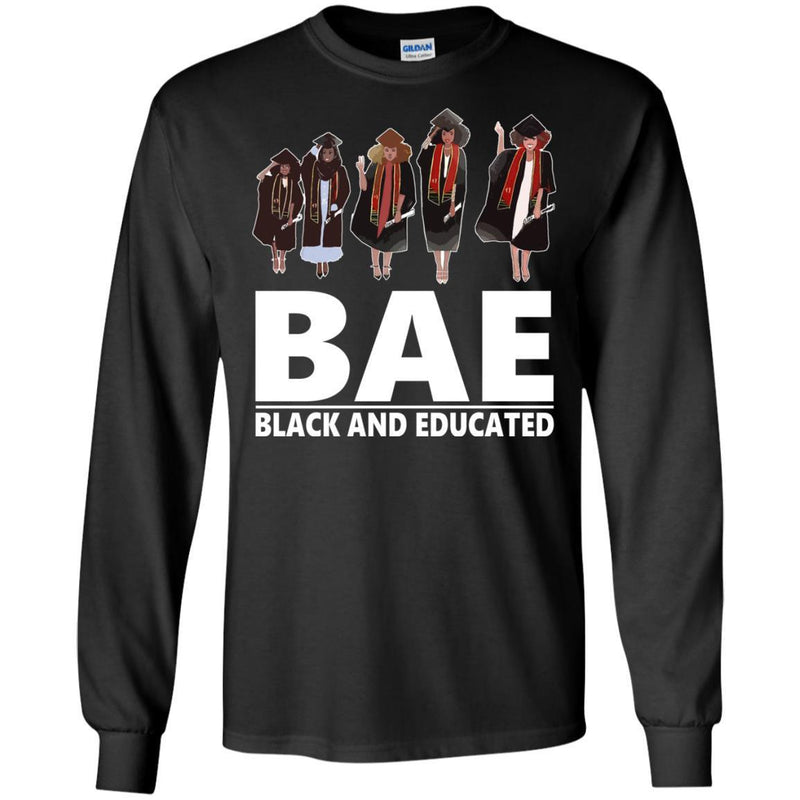 Funny BAE Black And Educated T-shirts for Black Queens Melanin Girls CustomCat