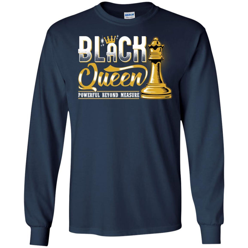 Funny Black Queen Powerful Beyond Measure T-shirt for Melanin Girls CustomCat