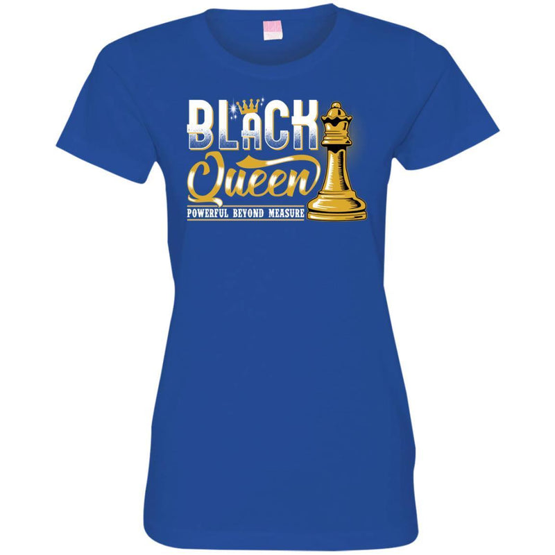 Funny Black Queen Powerful Beyond Measure T-shirt for Melanin Girls CustomCat