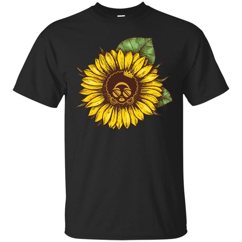 Funny Sun Flower T-shirt For Black Queens CustomCat