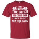 Funny T-Shirt I Am 10 Times The Bitch You Could Ever Hope To Be Now Run Along Tee Gifts Tee Shirt CustomCat