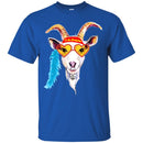 Funny T-Shirt The Goat Funny Novelty T-Shirt Peace Symbol Heart-Shaped Glasses hippie style Shirts CustomCat