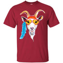 Funny T-Shirt The Goat Funny Novelty T-Shirt Peace Symbol Heart-Shaped Glasses hippie style Shirts CustomCat