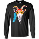 Funny T-Shirt The Goat Funny Novelty T-Shirt Peace Symbol Heart-Shaped Glasses hippie style Shirts CustomCat