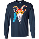 Funny T-Shirt The Goat Funny Novelty T-Shirt Peace Symbol Heart-Shaped Glasses hippie style Shirts CustomCat