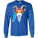 Funny T-Shirt The Goat Funny Novelty T-Shirt Peace Symbol Heart-Shaped Glasses hippie style Shirts CustomCat