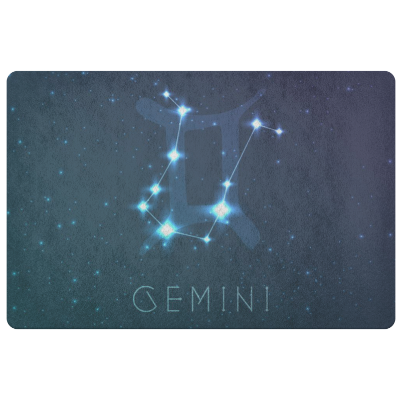 Gemini Zodiac Sign Astrology Doormat Spiritual Horoscope Constellations Stars Doormat HQ