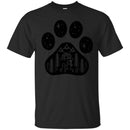 Girl and Dog In Dog Paw Snow Funny Gift Lover Dog Tee Shirt CustomCat