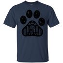 Girl and Dog In Dog Paw Snow Funny Gift Lover Dog Tee Shirt CustomCat