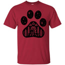 Girl and Dog In Dog Paw Snow Funny Gift Lover Dog Tee Shirt CustomCat