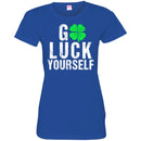 Go Luck Yourself Shamrocks Funny Gifts Patrick's Day Irish T-Shirt CustomCat