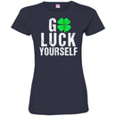 Go Luck Yourself Shamrocks Funny Gifts Patrick's Day Irish T-Shirt CustomCat