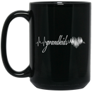Grandkids Heartbeat 11oz - 15oz Black Mug
