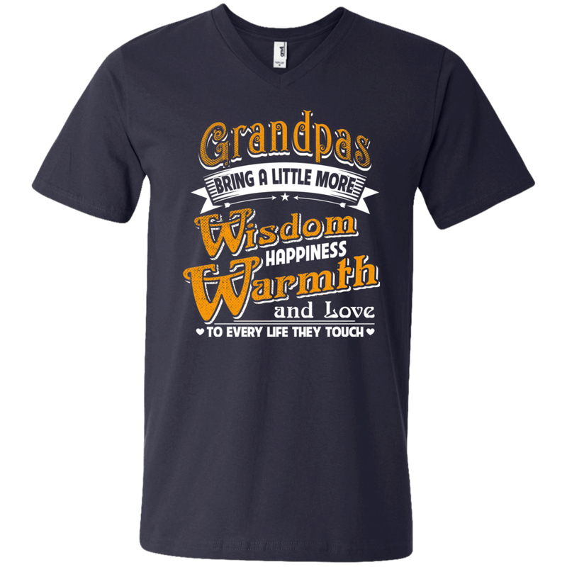 Grandpas Bring A Little More Wisdom Happiness Warmth and Love to Every Life They Touch Family t-shirt CustomCat