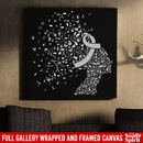 Gray Ribbon Awareness Canvas - Brain Cancer Awareness Canvas Wall Art Decor