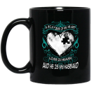 Guardian Angel Coffee Mug A Big Piece Of My Heart Lives In Heaven And He Is My Husband 11oz - 15oz Black Mug
