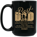 Guardian Angel Coffee Mug Best Dad More Fun Than Work To Be Father 11oz - 15oz Black Mug