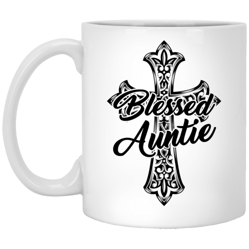 Guardian Angel Coffee Mug Blessed Auntie 11oz - 15oz White Mug