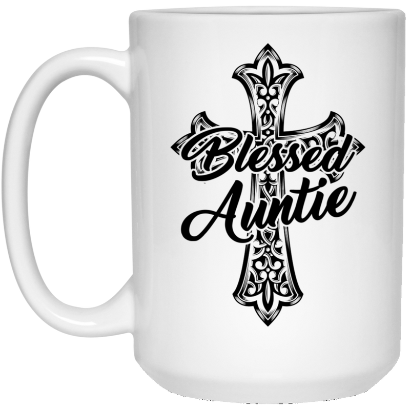 Guardian Angel Coffee Mug Blessed Auntie 11oz - 15oz White Mug