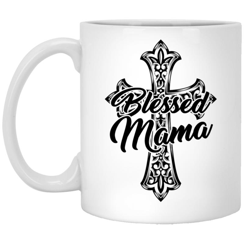Guardian Angel Coffee Mug Blessed Mama 11oz - 15oz White Mug