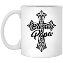 Guardian Angel Coffee Mug Blessed Papa 11oz - 15oz White Mug