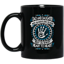 Guardian Angel Coffee Mug Dad And Daughter Not Always Eye To Eye But Always Heart To Heart 11oz - 15oz Black Mug CustomCat