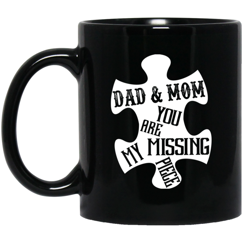 Guardian Angel Coffee Mug Dad And Mom You Are My Missing Piece 11oz - 15oz Black Mug CustomCat