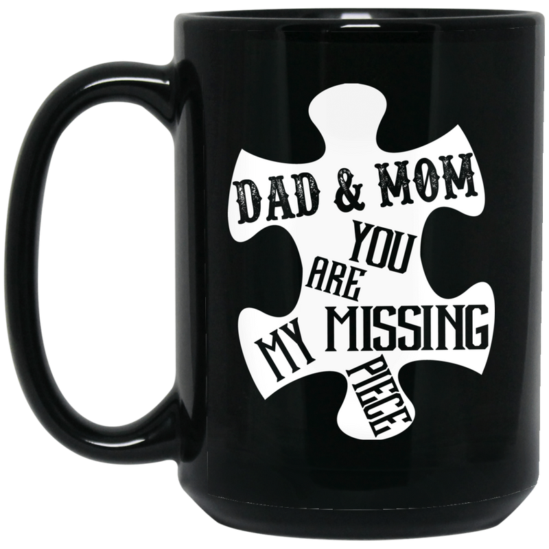 Guardian Angel Coffee Mug Dad And Mom You Are My Missing Piece 11oz - 15oz Black Mug CustomCat