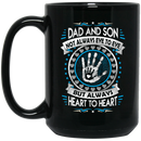 Guardian Angel Coffee Mug Dad And Son Not Always Eye To Eye But Always Heart To Heart 11oz - 15oz Black Mug CustomCat