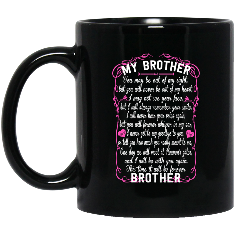 Guardian Angel Coffee Mug For My Brother In Heaven Love And Miss You Everyday 11oz - 15oz Black Mug