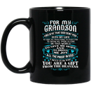 Guardian Angel Coffee Mug For My Grandson You Are A Gift From Heavens 11oz - 15oz Black Mug