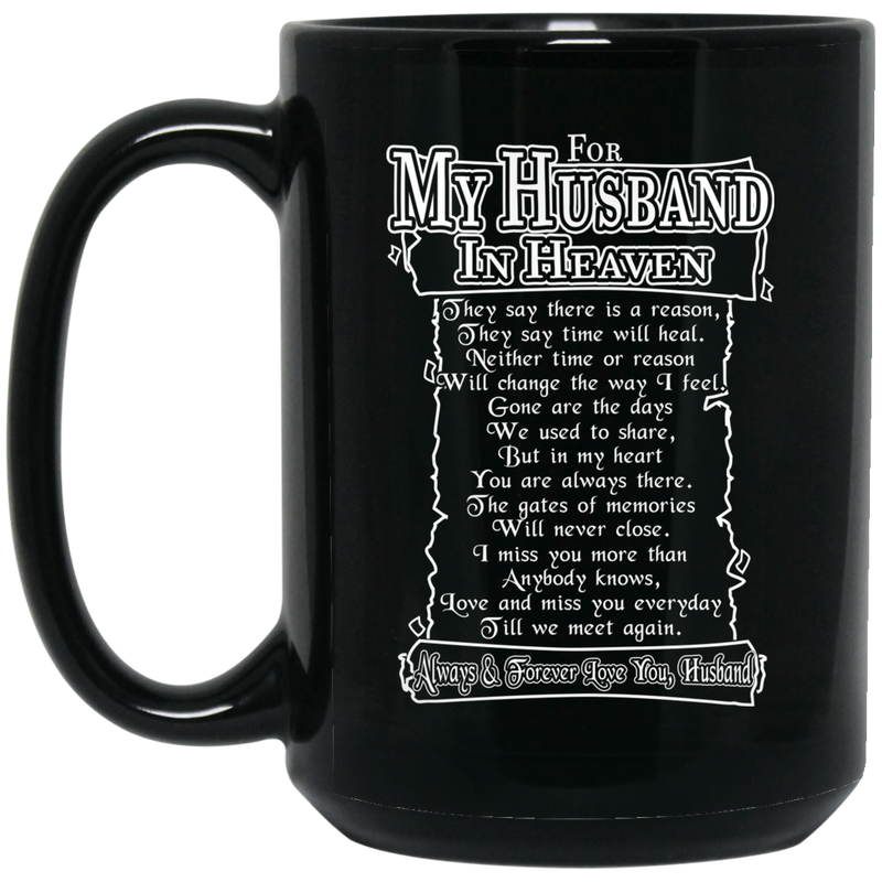 Guardian Angel Coffee Mug For My Husband In Heaven Always And Forever Love You 11oz - 15oz Black Mug