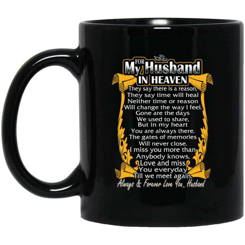 Guardian Angel Coffee Mug For My Husband In Heaven Always Forever Love You Best Friend 11oz - 15oz Black Mug