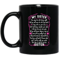 Guardian Angel Coffee Mug For My Sister In Heaven Love And Miss You Everyday 11oz - 15oz Black Mug