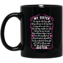 Guardian Angel Coffee Mug For My Sister In Heaven Love And Miss You Everyday 11oz - 15oz Black Mug