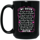 Guardian Angel Coffee Mug For My Sister In Heaven Love And Miss You Everyday 11oz - 15oz Black Mug
