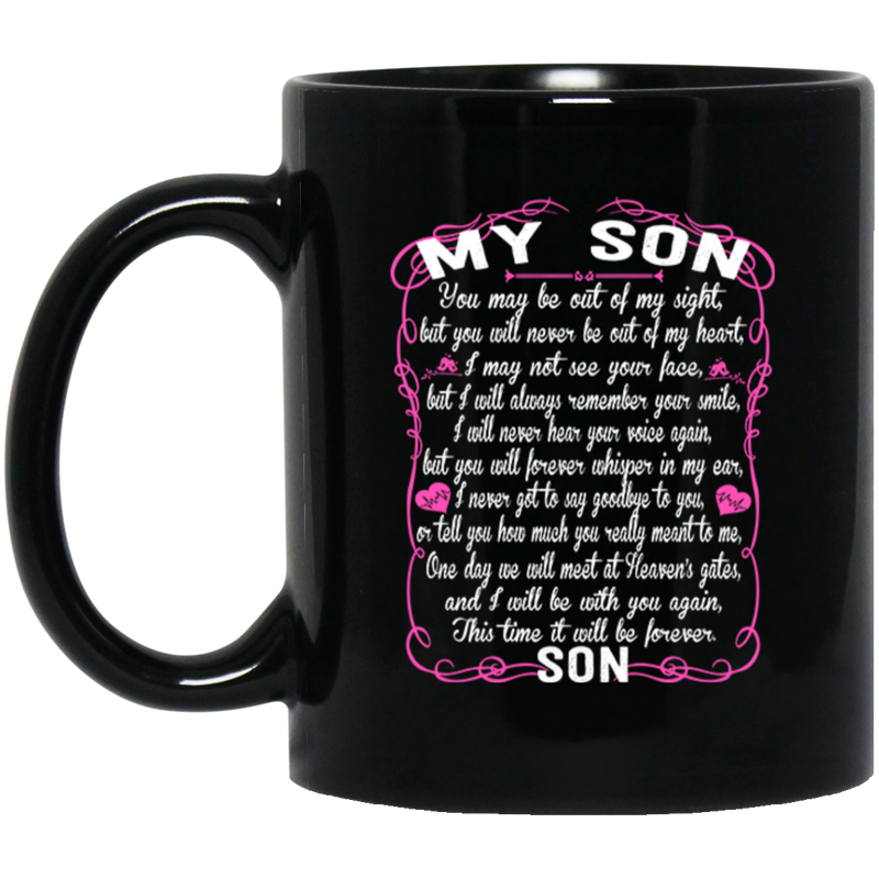 Guardian Angel Coffee Mug For My Son In Heaven Love And Miss You Everyday 11oz - 15oz Black Mug