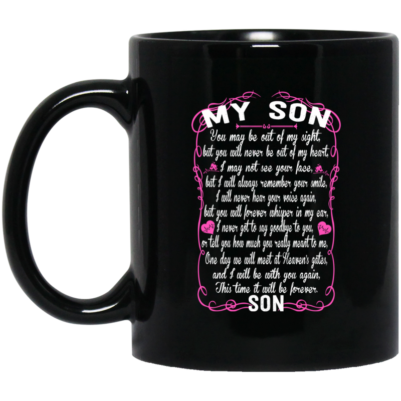Guardian Angel Coffee Mug For My Son In Heaven Love And Miss You Everyday 11oz - 15oz Black Mug