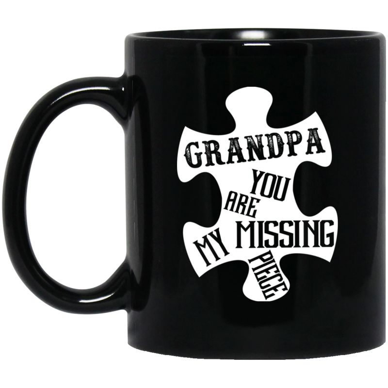 Guardian Angel Coffee Mug Grandpa You Are My Missing Piece 11oz - 15oz Black Mug CustomCat