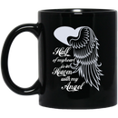 Guardian Angel Coffee Mug Half Of My Heart Is In Heaven With My Angel 11oz - 15oz Black Mug