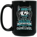 Guardian Angel Coffee Mug He Is In Every Beat Of My Heart He Is My Grandpa And Angel Wings 11oz - 15oz Black Mug