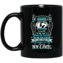 Guardian Angel Coffee Mug He Is In Every Beat Of My Heart He Is My Papa And Angel Wings 11oz - 15oz Black Mug