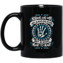 Guardian Angel Coffee Mug Husband And Wife Not Always Eye To Eye But Always Heart To Heart 11oz - 15oz Black Mug CustomCat