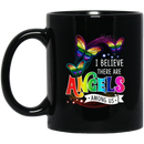 Guardian Angel Coffee Mug I Believe There Are Angels Among Us Butterlies Angel 11oz - 15oz Black Mug