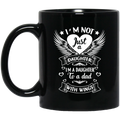 Guardian Angel Coffee Mug I'm Not Just A Daughter I'm A Daughter To A Dad With Wings 11oz - 15oz Black Mug