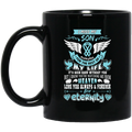 Guardian Angel Coffee Mug I Miss My Son Everyday For The Rest Of My Life Angel Wings 11oz - 15oz Black Mug