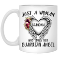 Guardian Angel Coffee Mug Just A Woman Who Loves Her Guardian Angel Grandma 11oz - 15oz White Mug CustomCat
