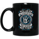 Guardian Angel Coffee Mug Mom And Son Not Always Eye To Eye But Always Heart To Heart 11oz - 15oz Black Mug CustomCat